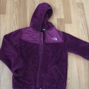 Girls purple fleece North Face